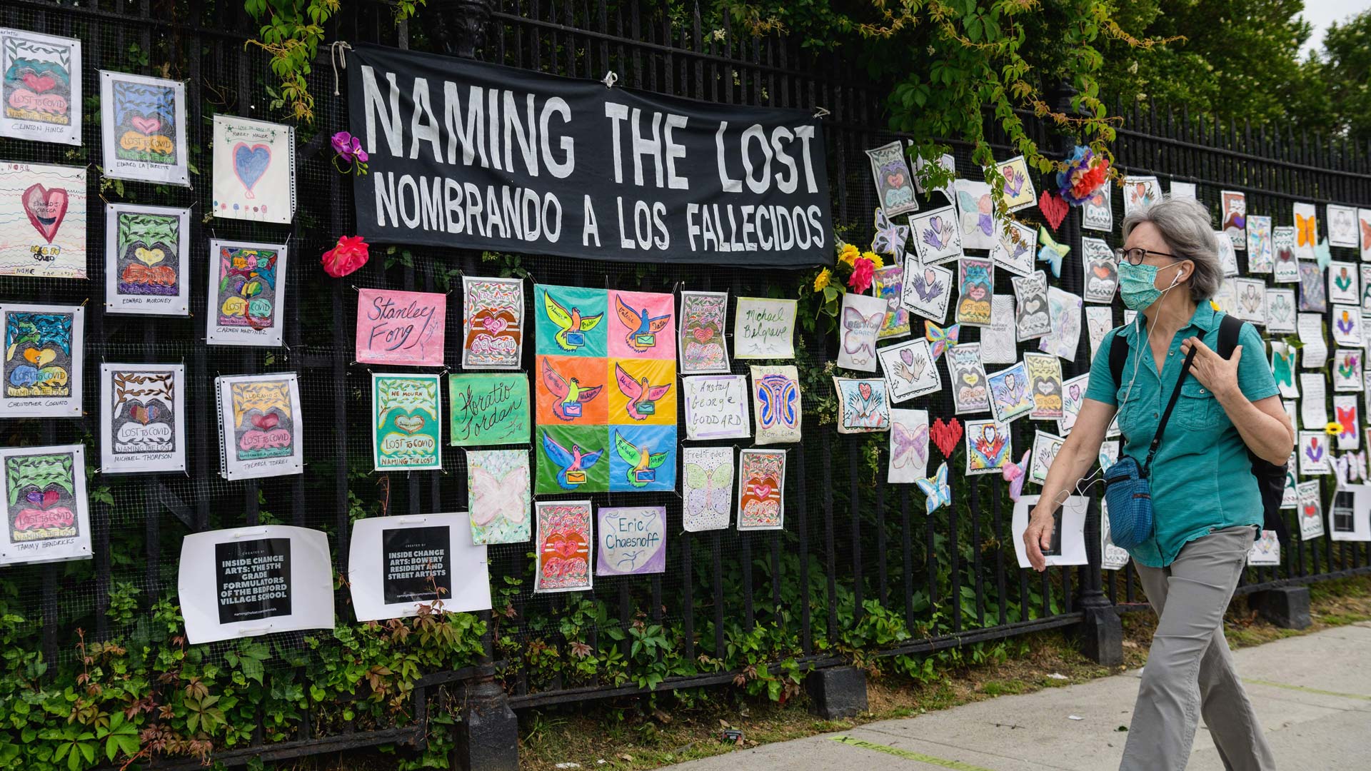 A memorial for those lost to covid-19 in Brooklyn.