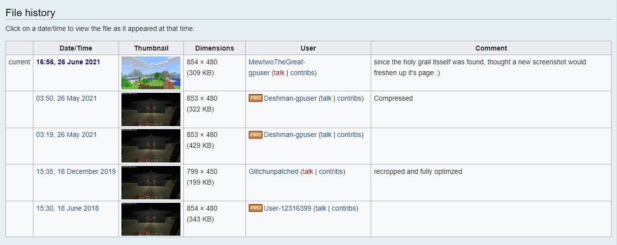 Over on the Minecraft Wiki, fans quickly updated the 1.1.1 entry adding a new screenshot taken from the newly unearthed version of the game. 