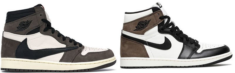 2019's Travis Scott AJ1 vs 2020's AJ1 “Mocha”