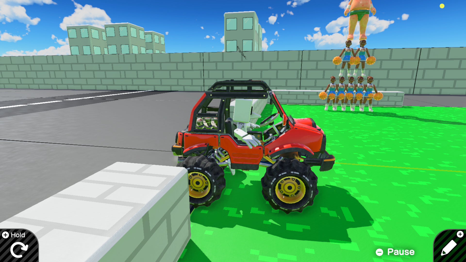 Riding around doing crimes. 
