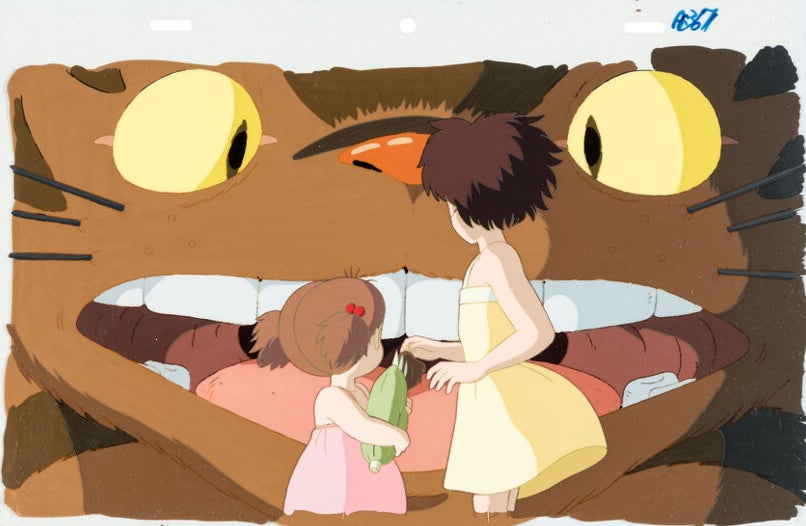 Mei and Satsuki with the Catbus in My Neighbor Totoro.