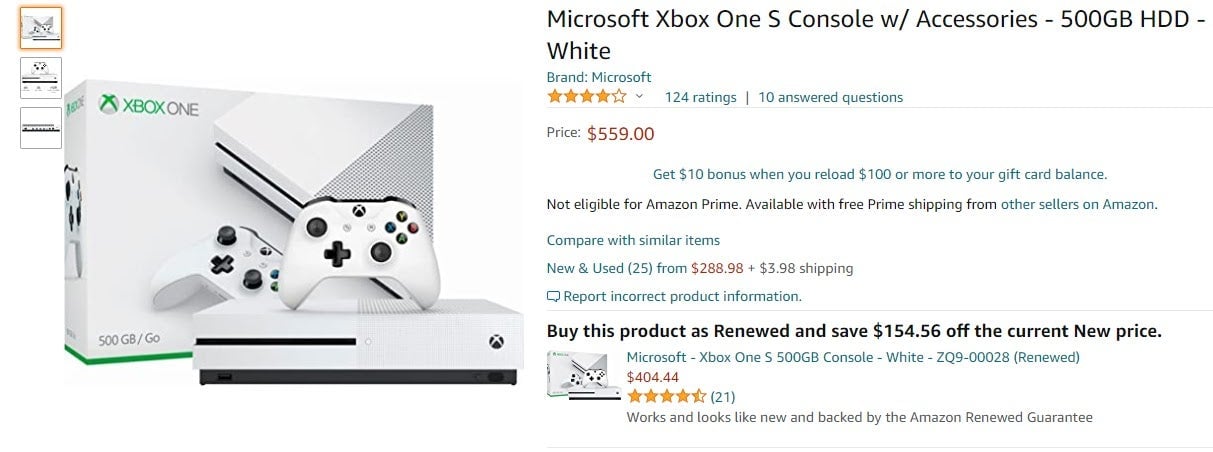 This is not a good price for an Xbox One S. 