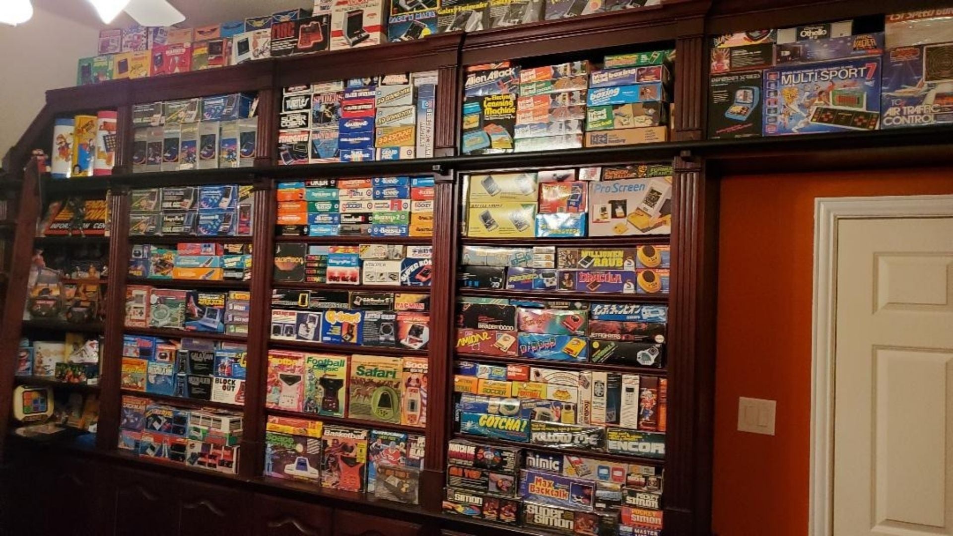 Linda Guillory’s game room contains over 3000 pieces collected from around the world.