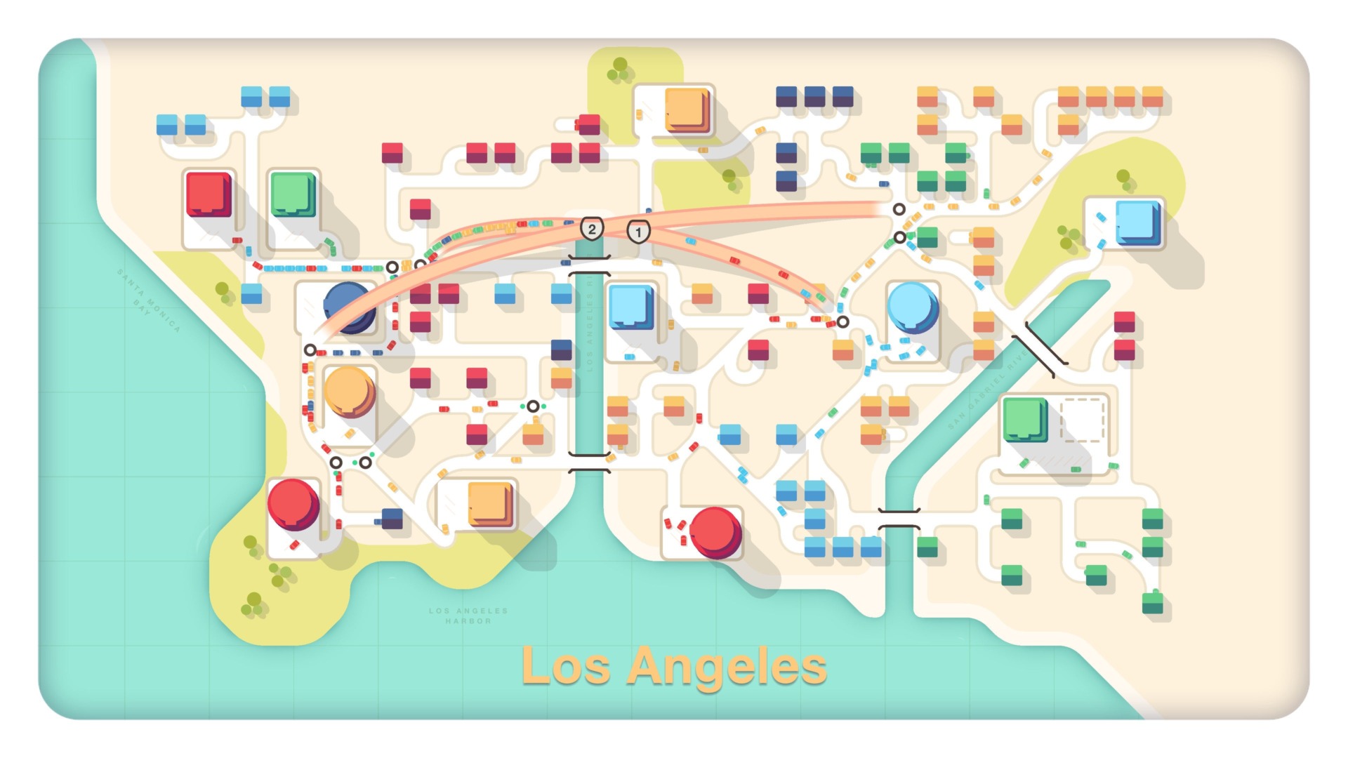 The game includes a neat little “photo mode” that turns your cities into postcards