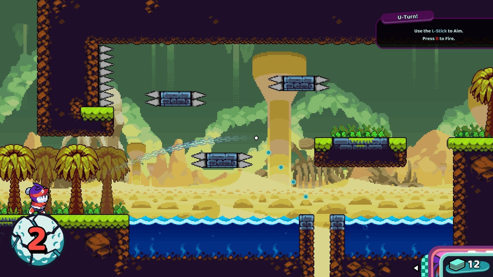 Just like real golf you have a club, a ball, and deadly spikes. 