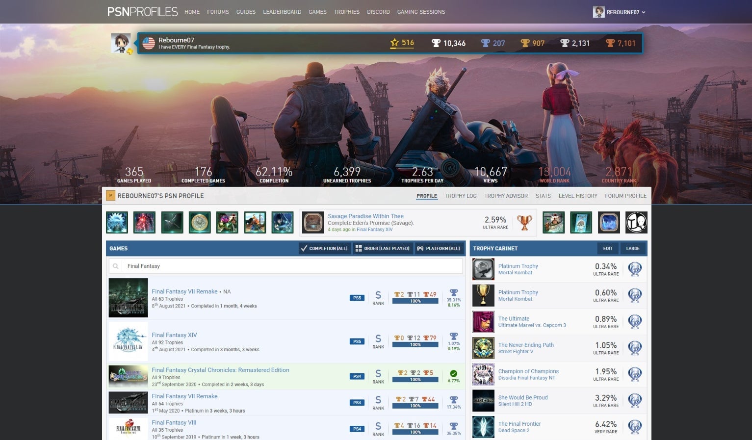 That is a lot of trophies. 