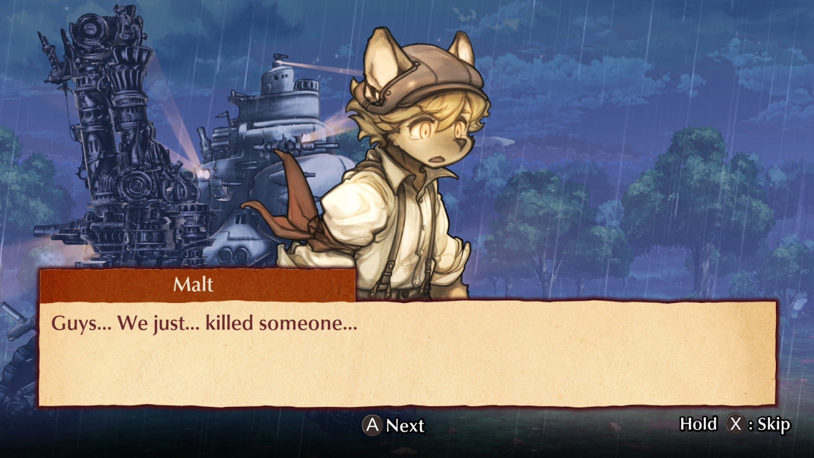 This was the exact moment I knew the game was going to go really dark. 