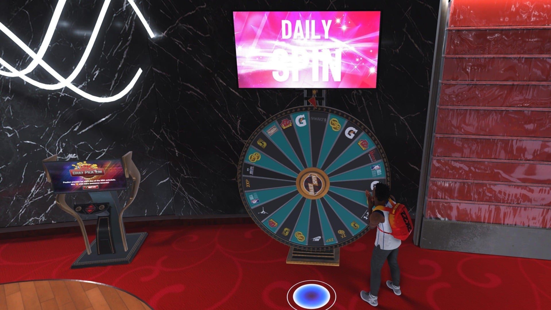 Players are heavily encouraged to spin this wheel daily, a very normal thing to ask in a sports game