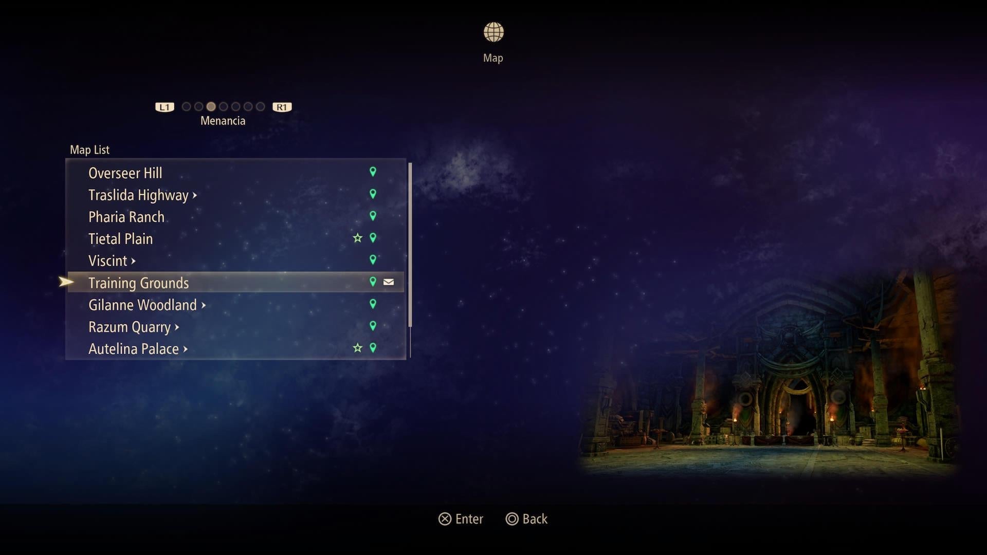 In the map menu, envelopes indicate where you can pick up a new side-quest, which sometimes lead you to the location of a gigant. Green stars tell you where you need to go to complete those quests.