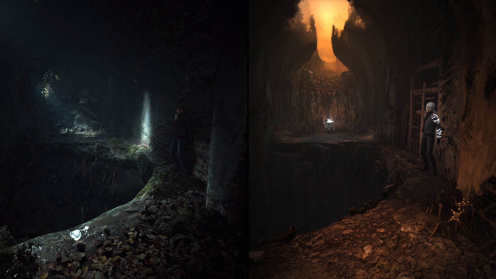 Some things, like that energy beacon, only exist in one world but can help solve puzzles in both. 