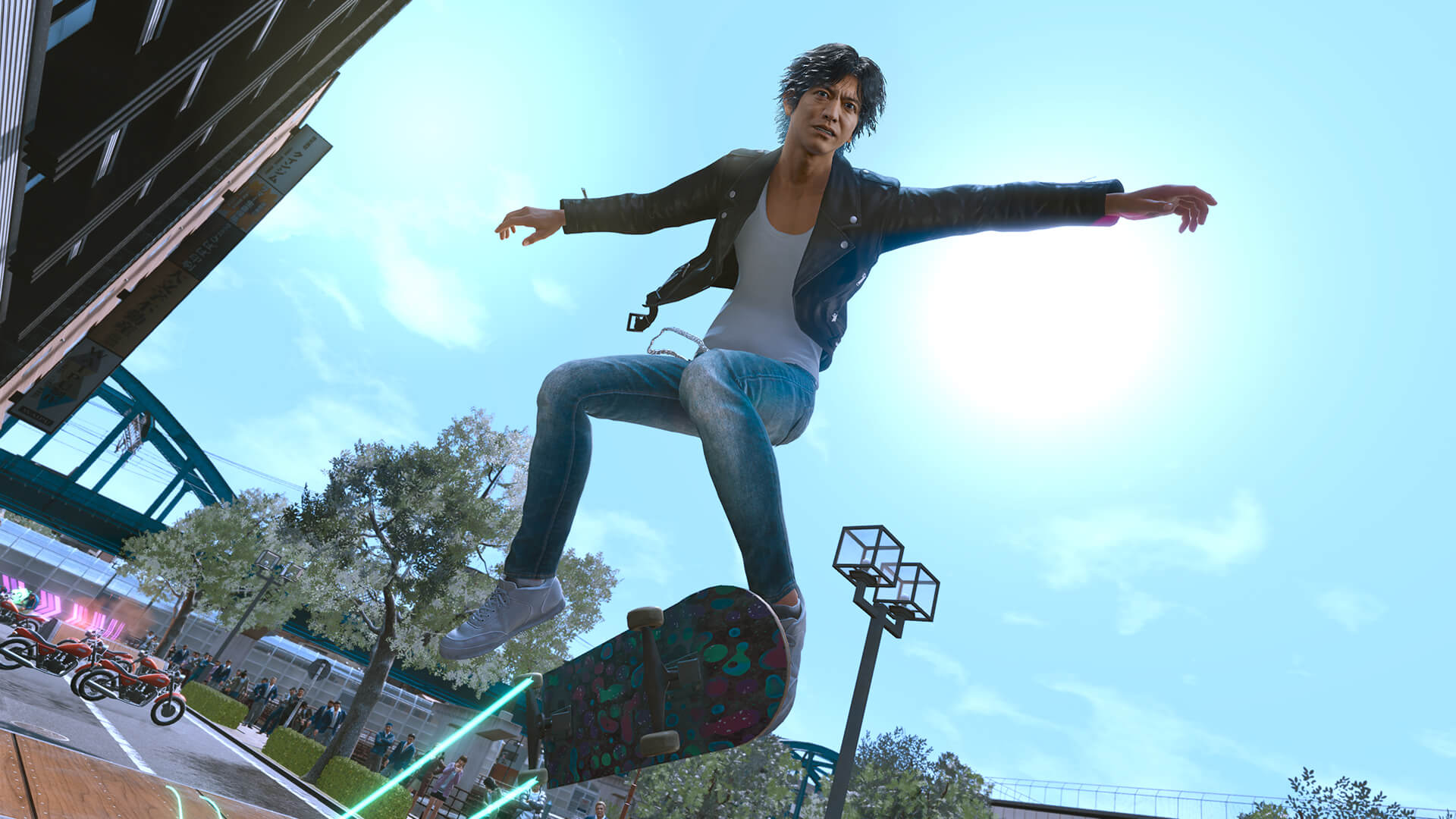 I’m about to talk a lot of shit about the extra stuff this game asks you to do. But there’s one exception: giving the player a skateboard to get around town on is one of the best things to ever happen in a Yakuza game.