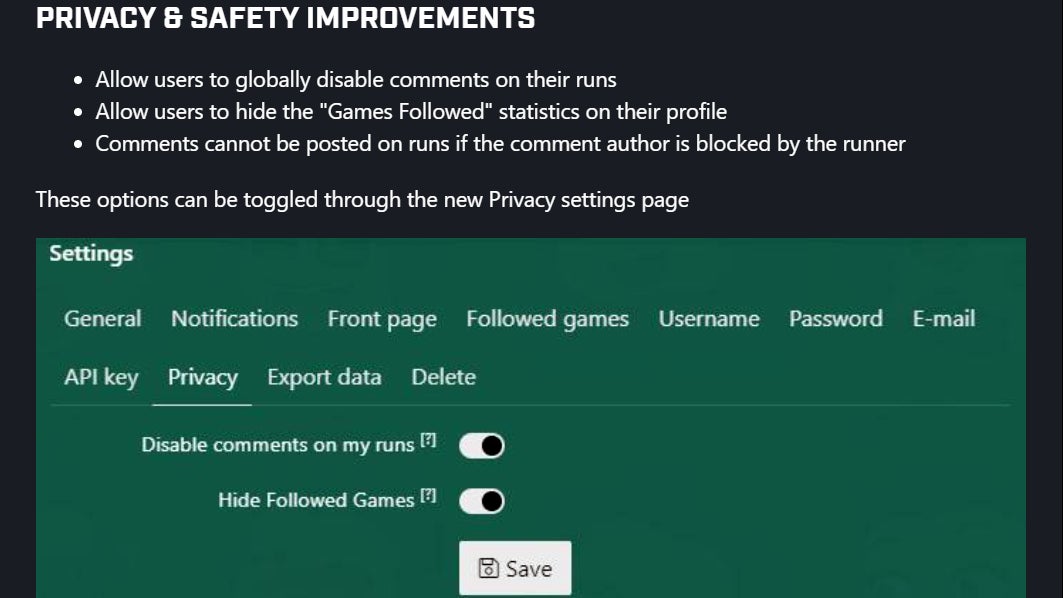 One of the bug fixes Speedrun plan on implementing incrementally on its website for runners and moderators.