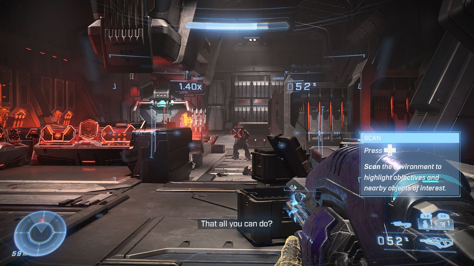 I’d usually try to open with an eye-catching screenshot. Infinite’s opening offers no such opportunities.