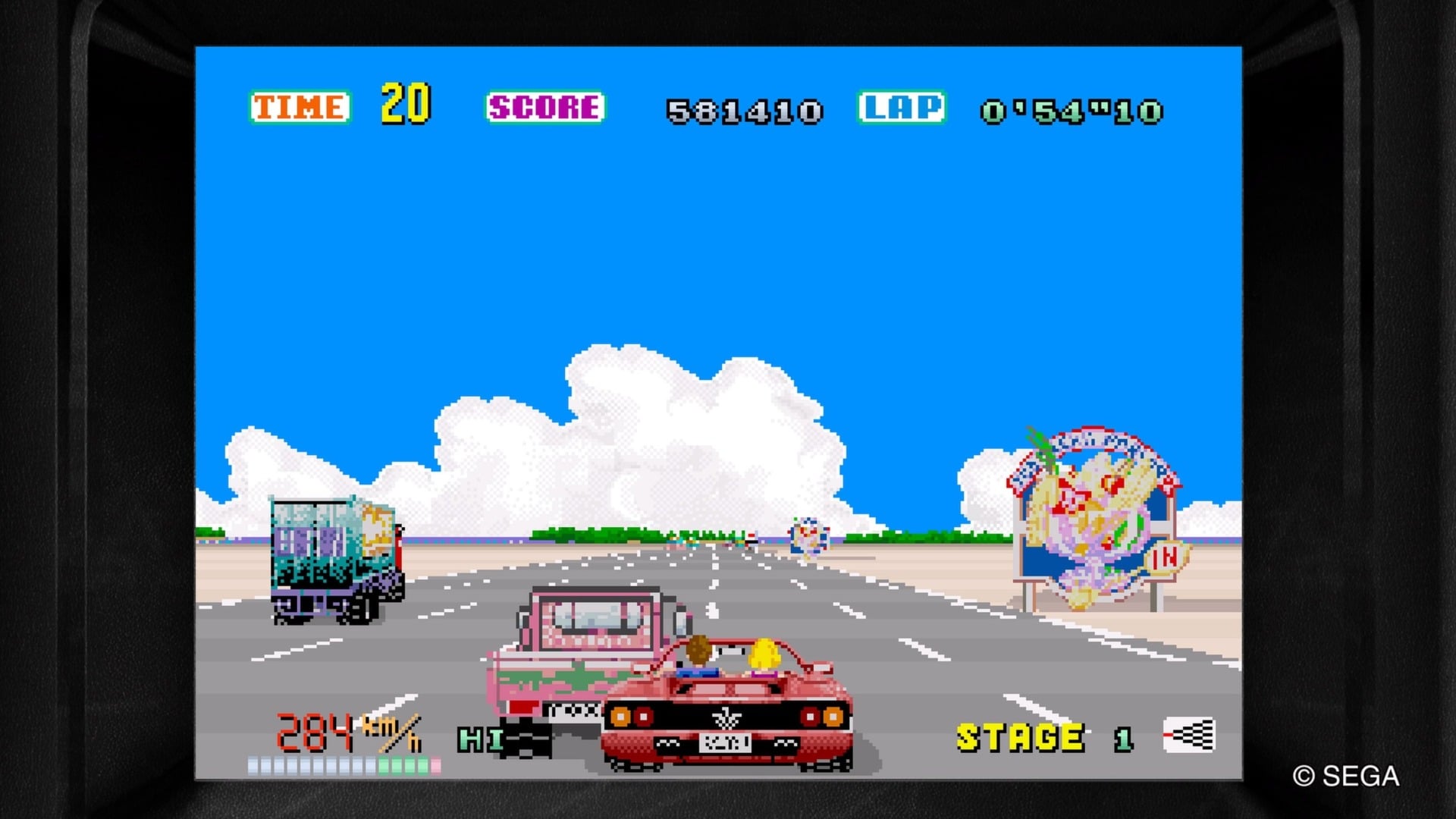 (Don’t tell anyone, but this is Out Run in Yakuza 0.)