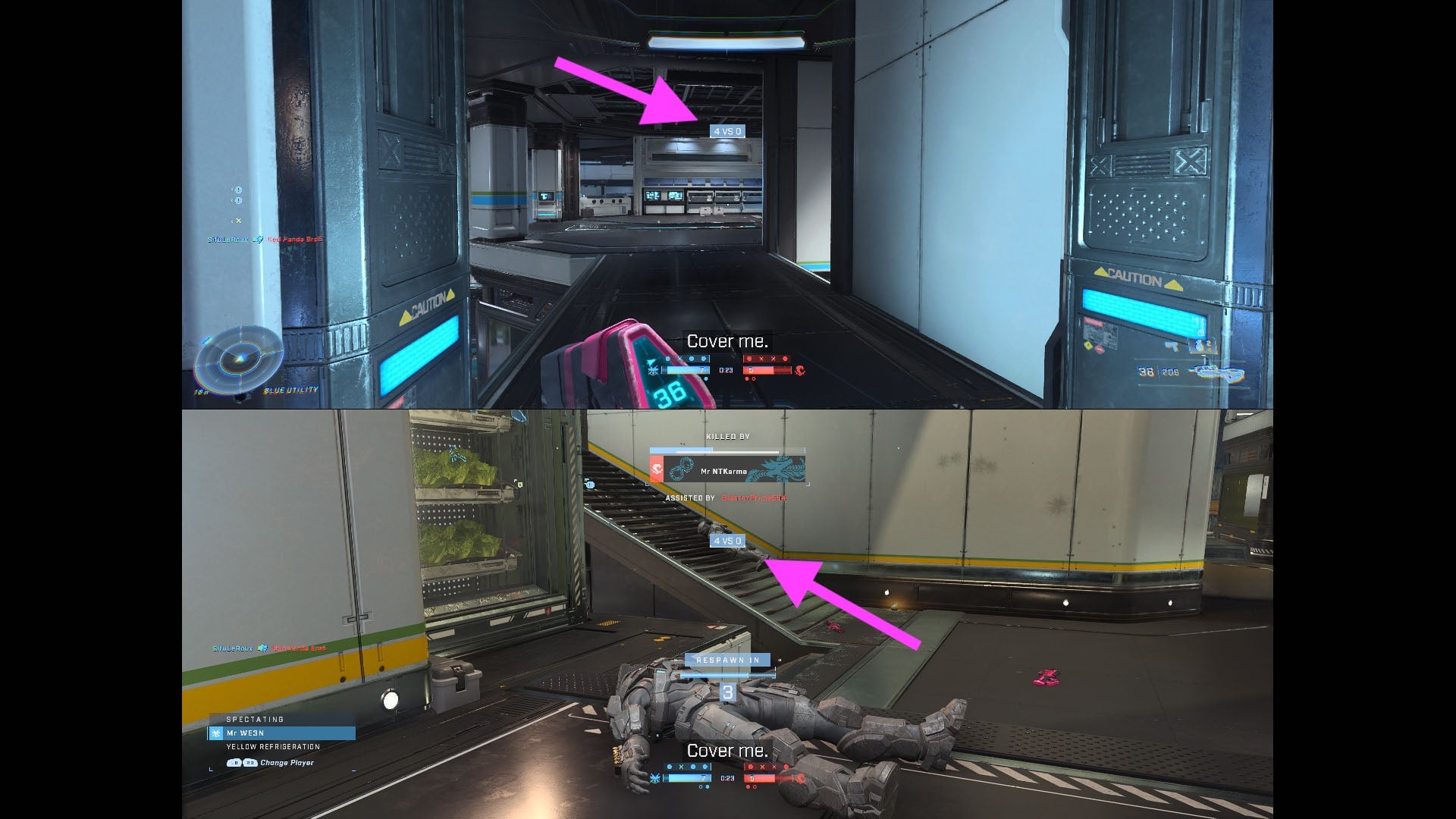 One funny yet rare bug: Sometimes the team-tally number from the “danger zone” permeates between rounds.