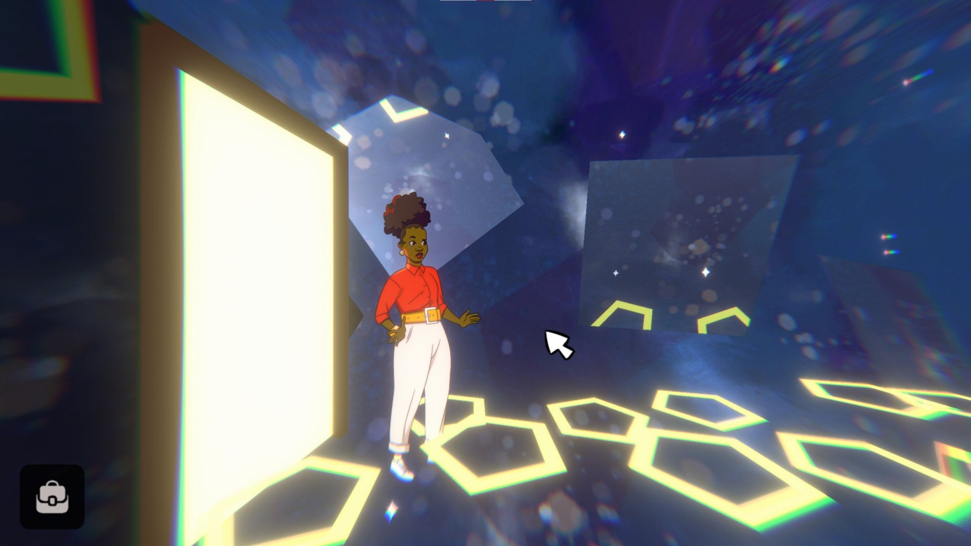 Dot travels in her own version of Scott Pilgrim’s subspace highway whenever she uses her key to time travel.