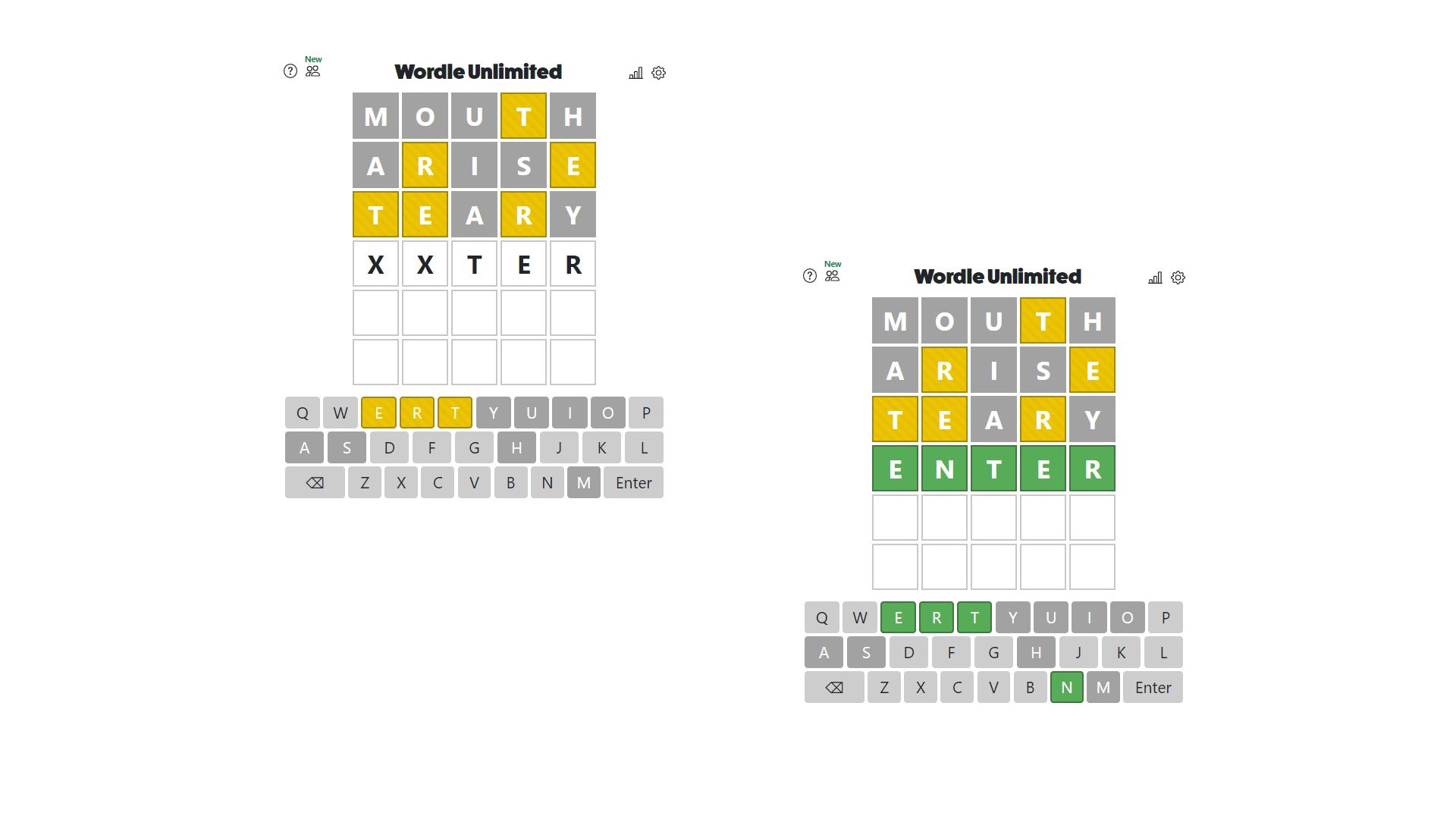 Screenshot: Wordle Unlimited