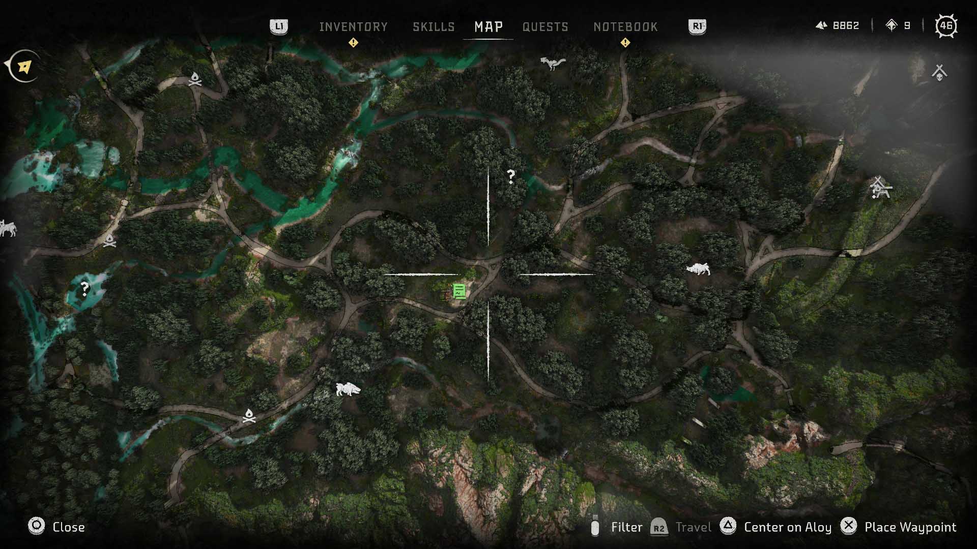 That green icon in the center of the map indicates an NPC who will give you Salvage Contracts.