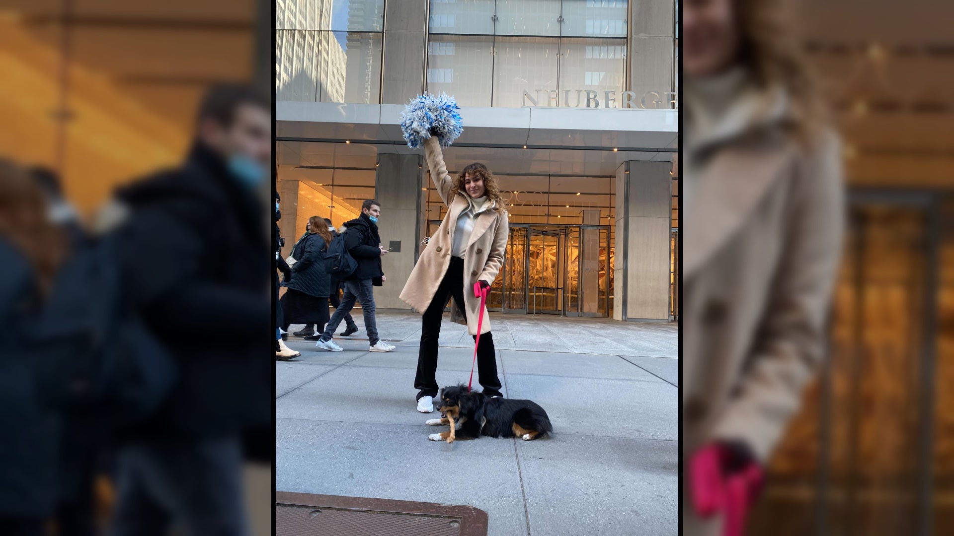 One essential component of a successful union action is an array of cute dogs.