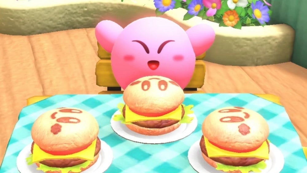 Kirby is so happy. 