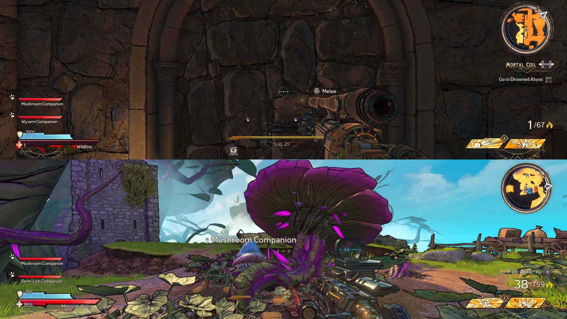 See the gold shimmer in the archway? That indicates a fake wall.