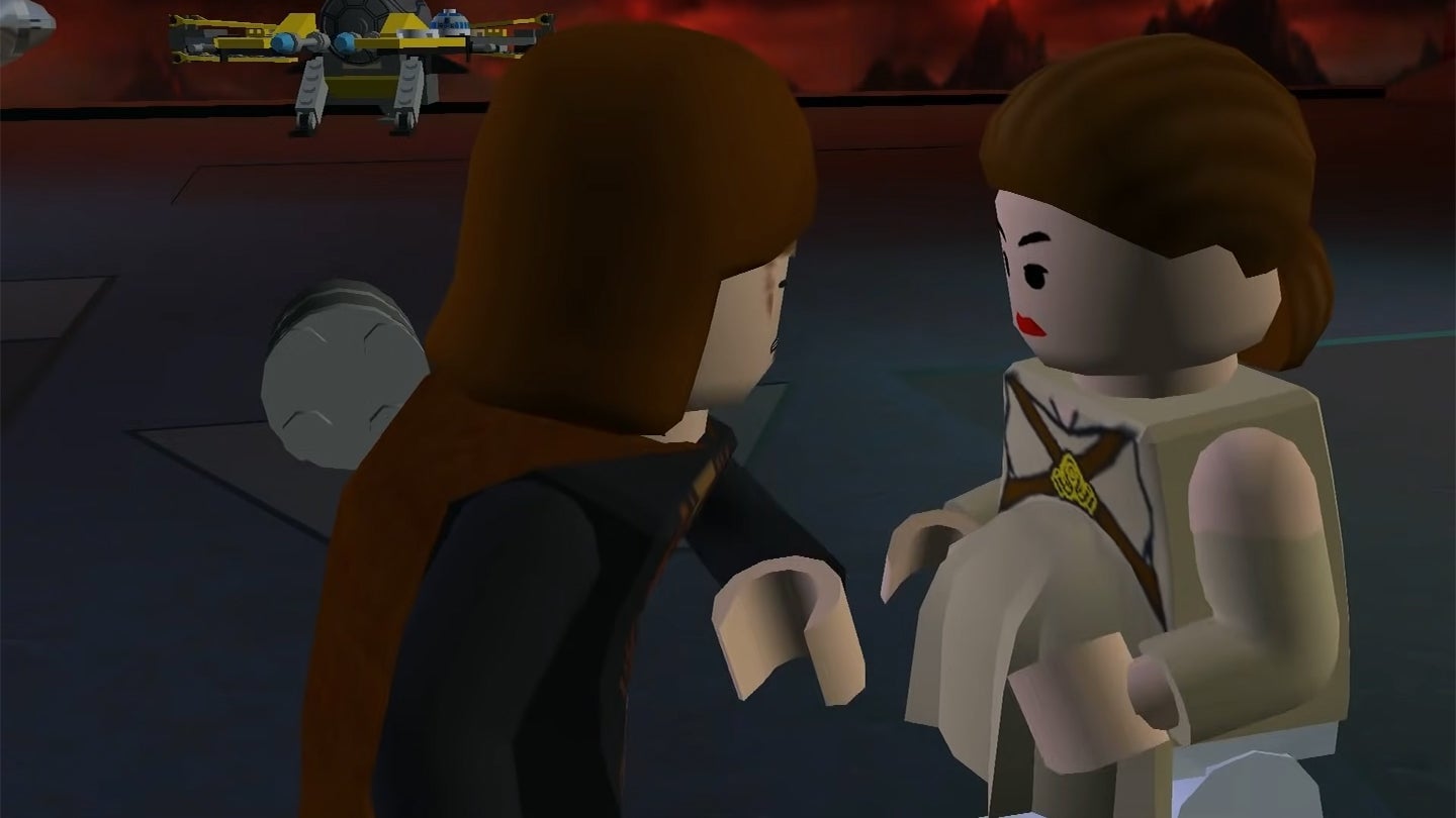 Padme’s less-cursed form that appears at the start of the Mustafar level.