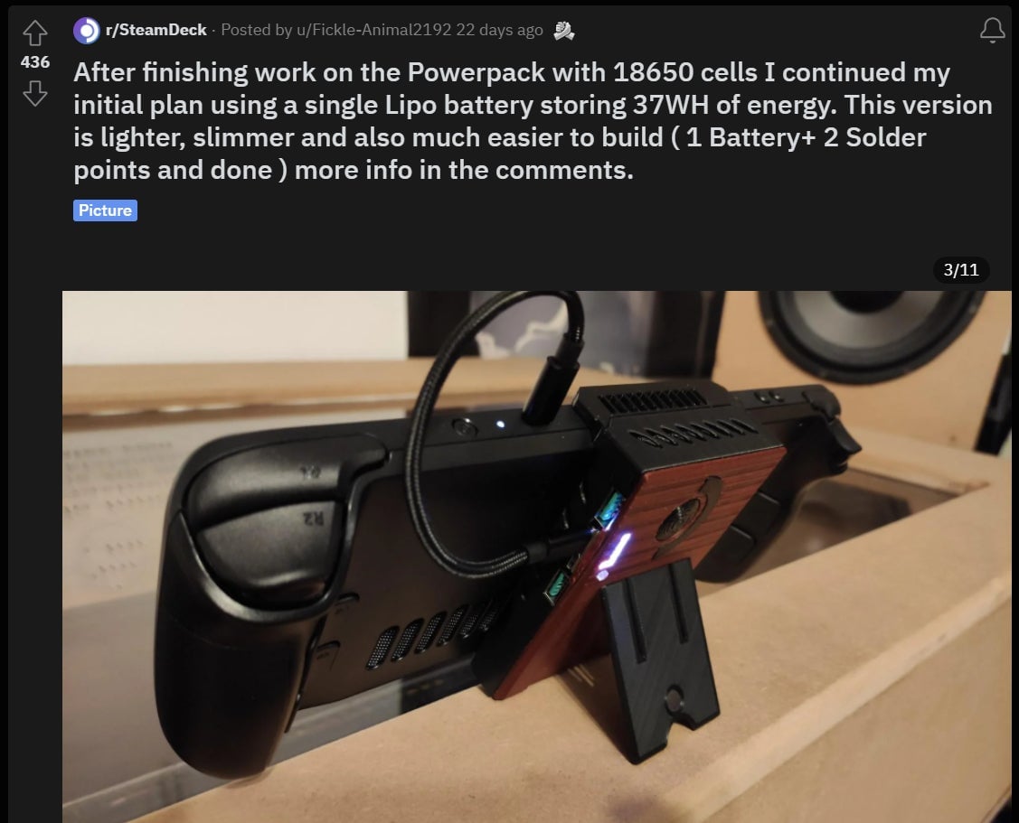 For the Steam Deck community, solutions to problems like battery life are only a 3D printer away.