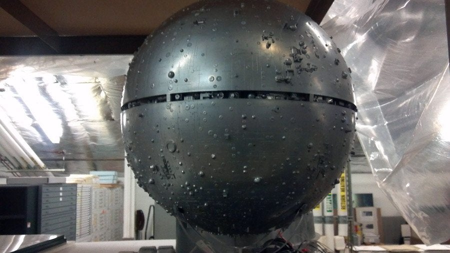 A model of Cantwell’s Death Star design