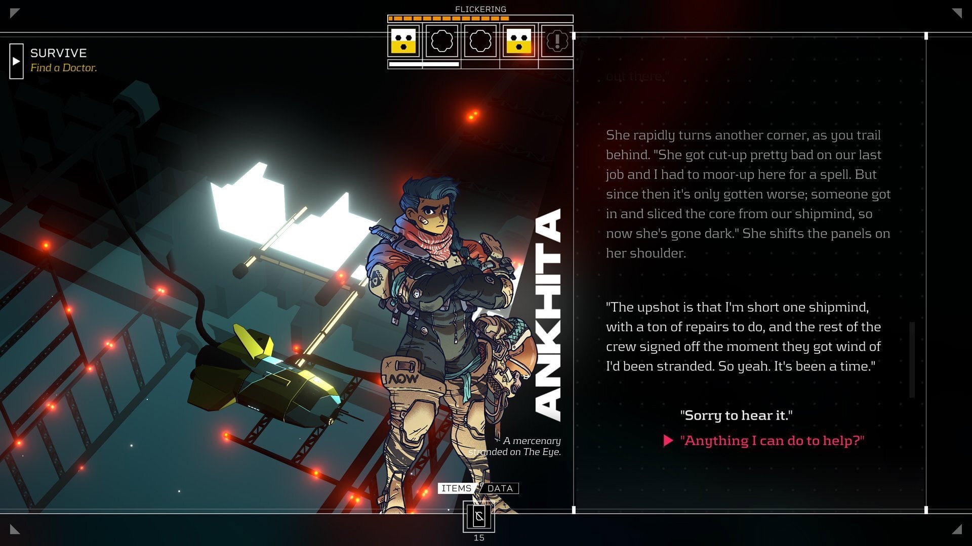 How you choose to go about your day in Citizen Sleeper is determined by the game’s tabletop RPG dice mechanic