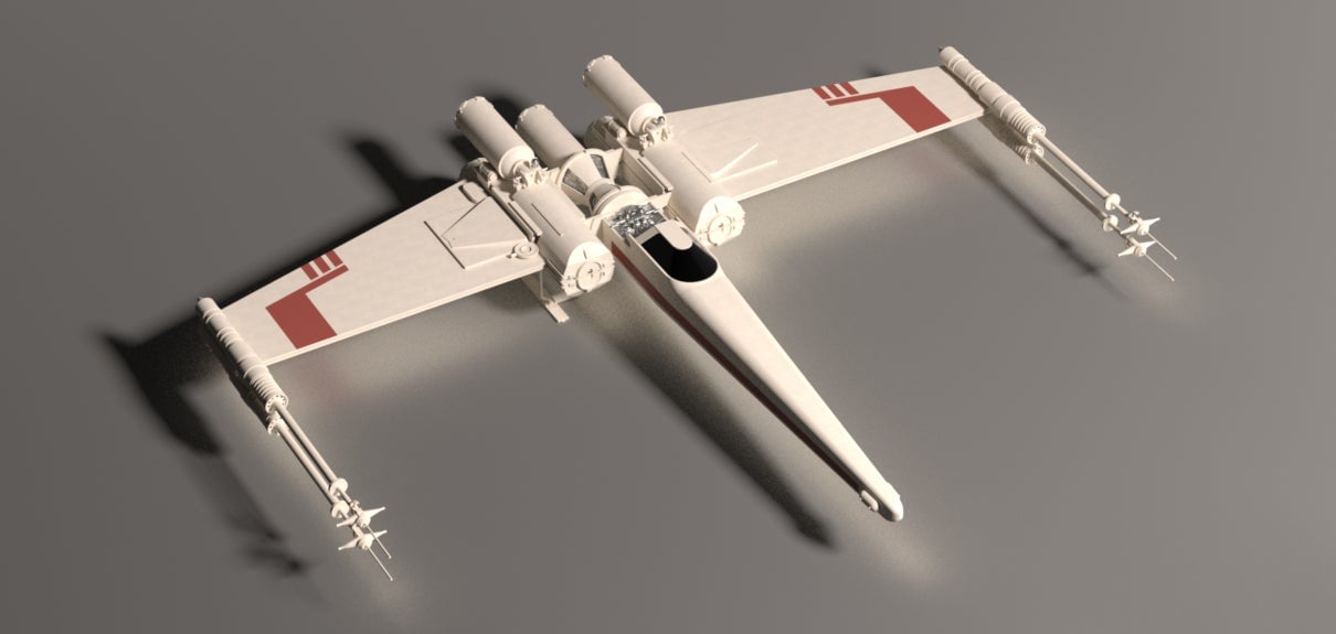 A very early design model of the X-Wing
