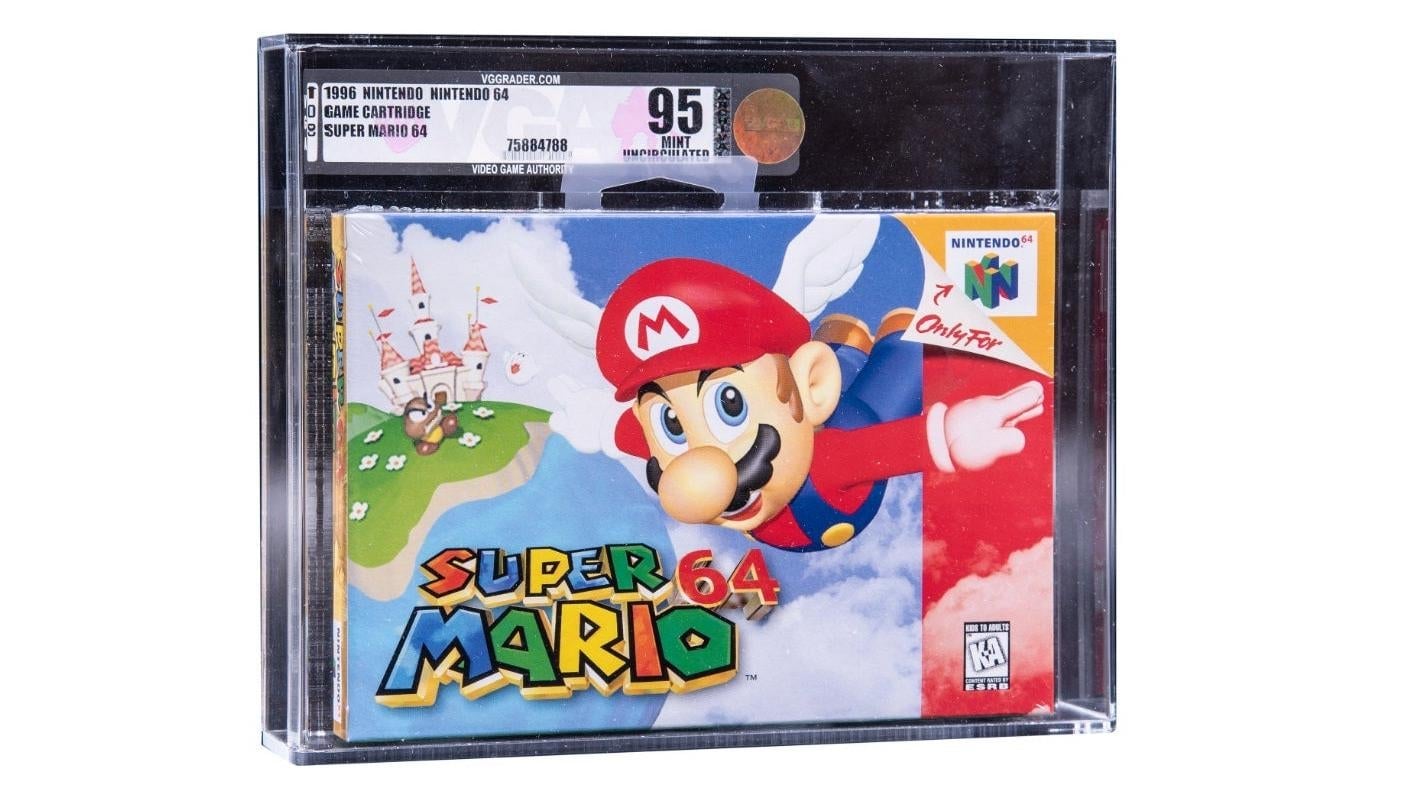 A mint condition Super Mario 64 only fetched $240,000 at auction in October 2021.