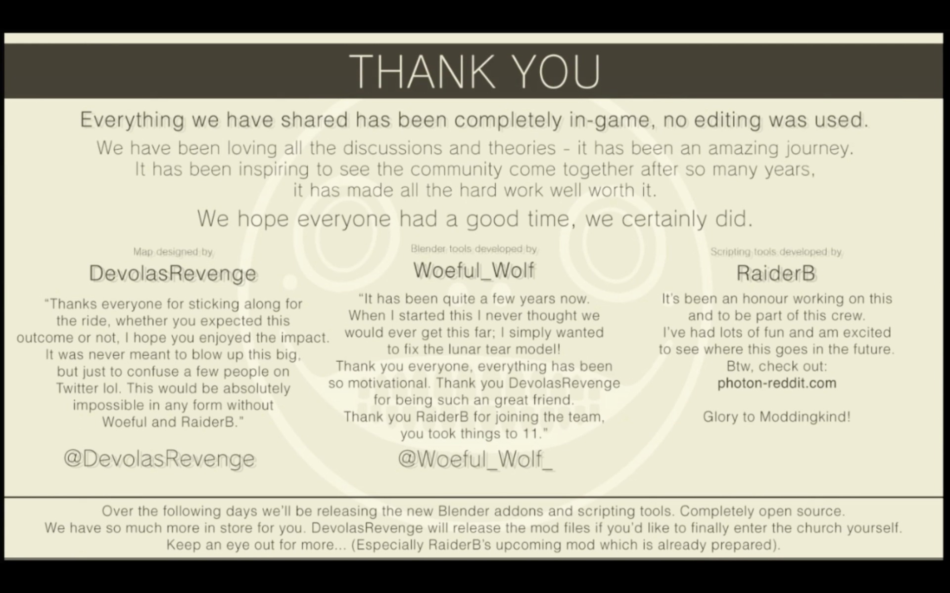 The team’s statement.