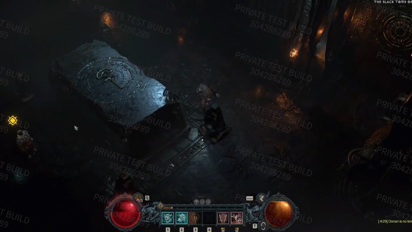 A much more representatively crisp moment from the game, but so dark it’s hard to make much out.