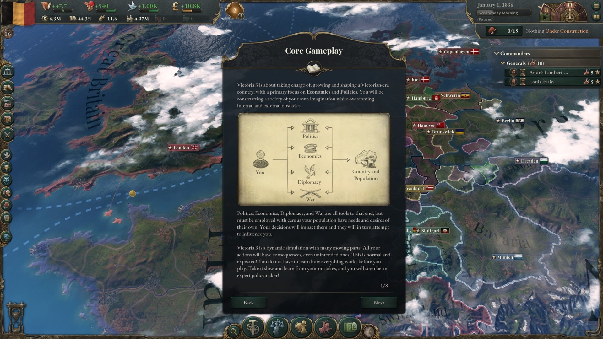 Victoria 3 tells you very early that your society is shaped by politics, economics, diplomacy and war, but you’ll be spending most of your time on only one of them
