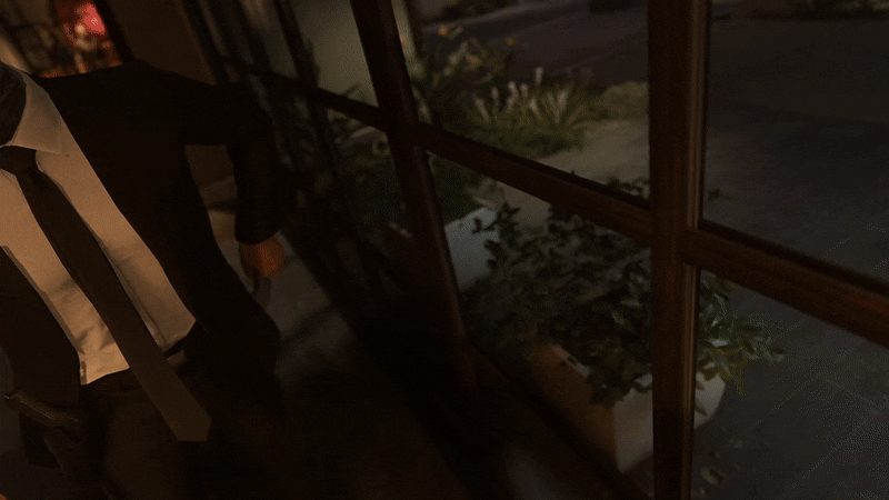 Take this route directly out of the elevator. 