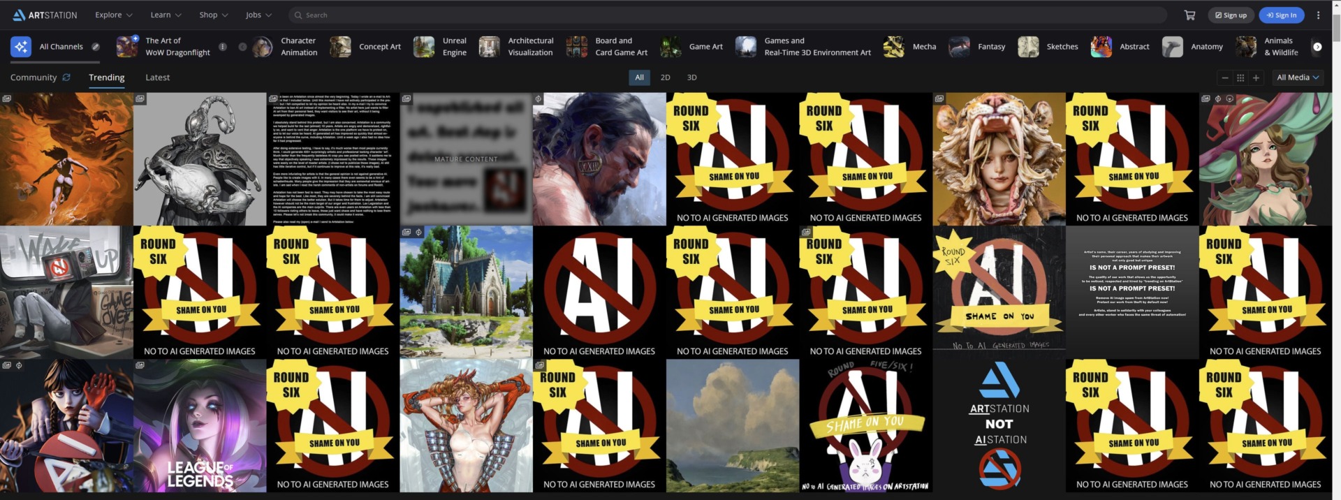Screenshot: ArtStation