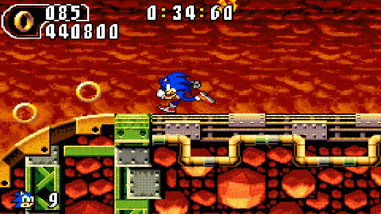 Sonic entering boost mode.