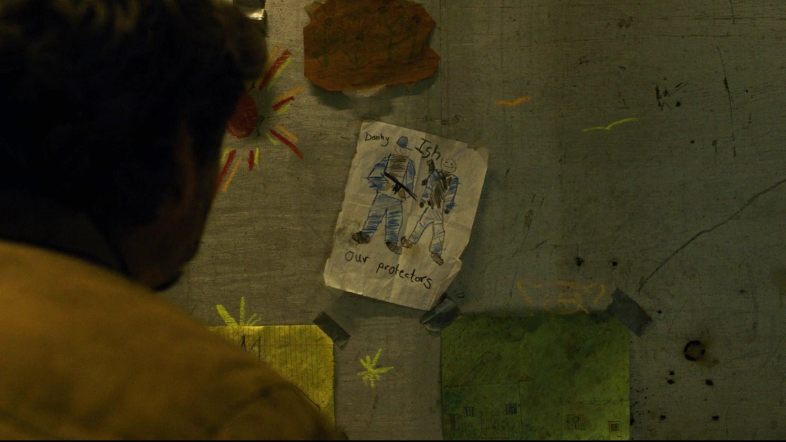 This drawing also appears in the game, where it’s linked to an entire little narrative arc of its own.