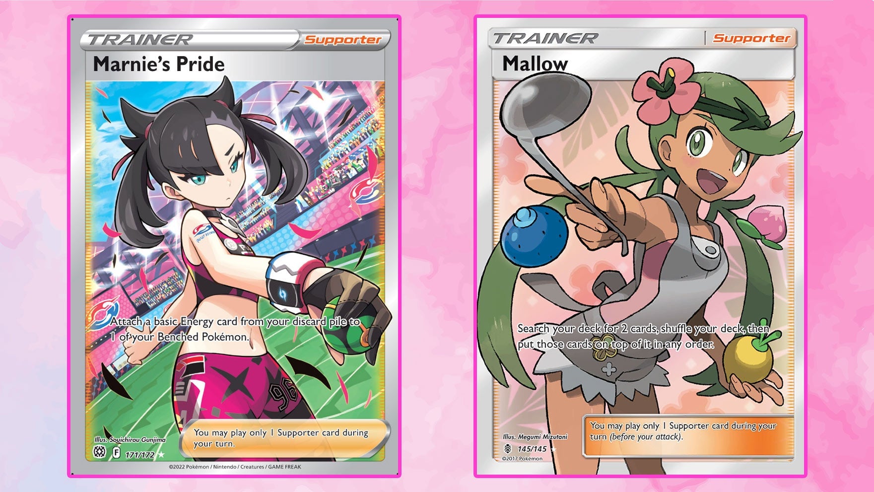 “Full Art” cards feature much larger pictures than traditional Pokémon cards.