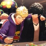 Two guys hang out at a bar.