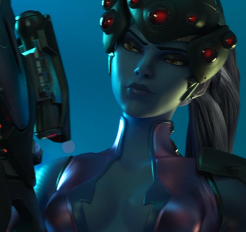 Widowmaker and her cleavage.