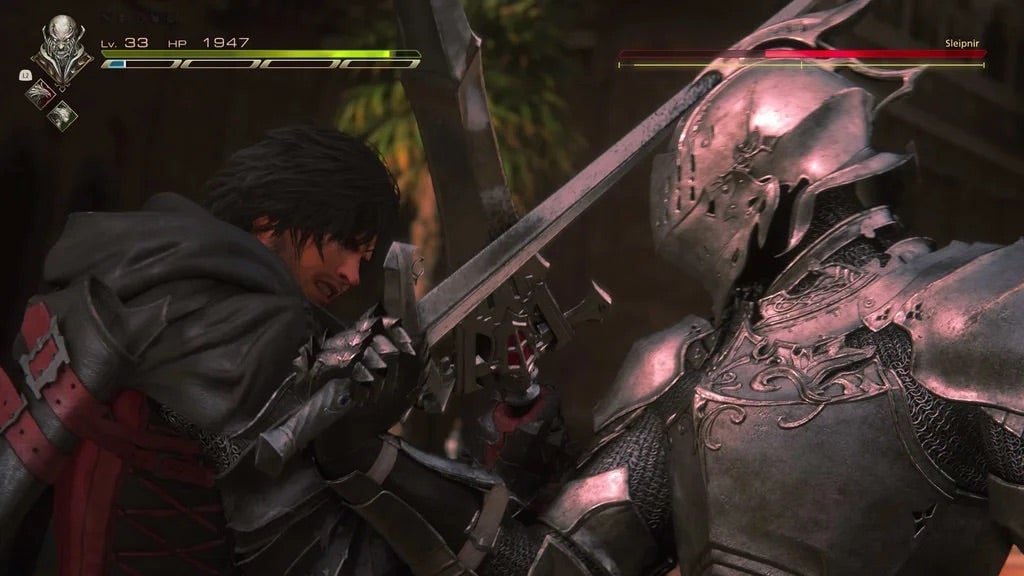 FFXVI’s real-time battles can still be cinematic.