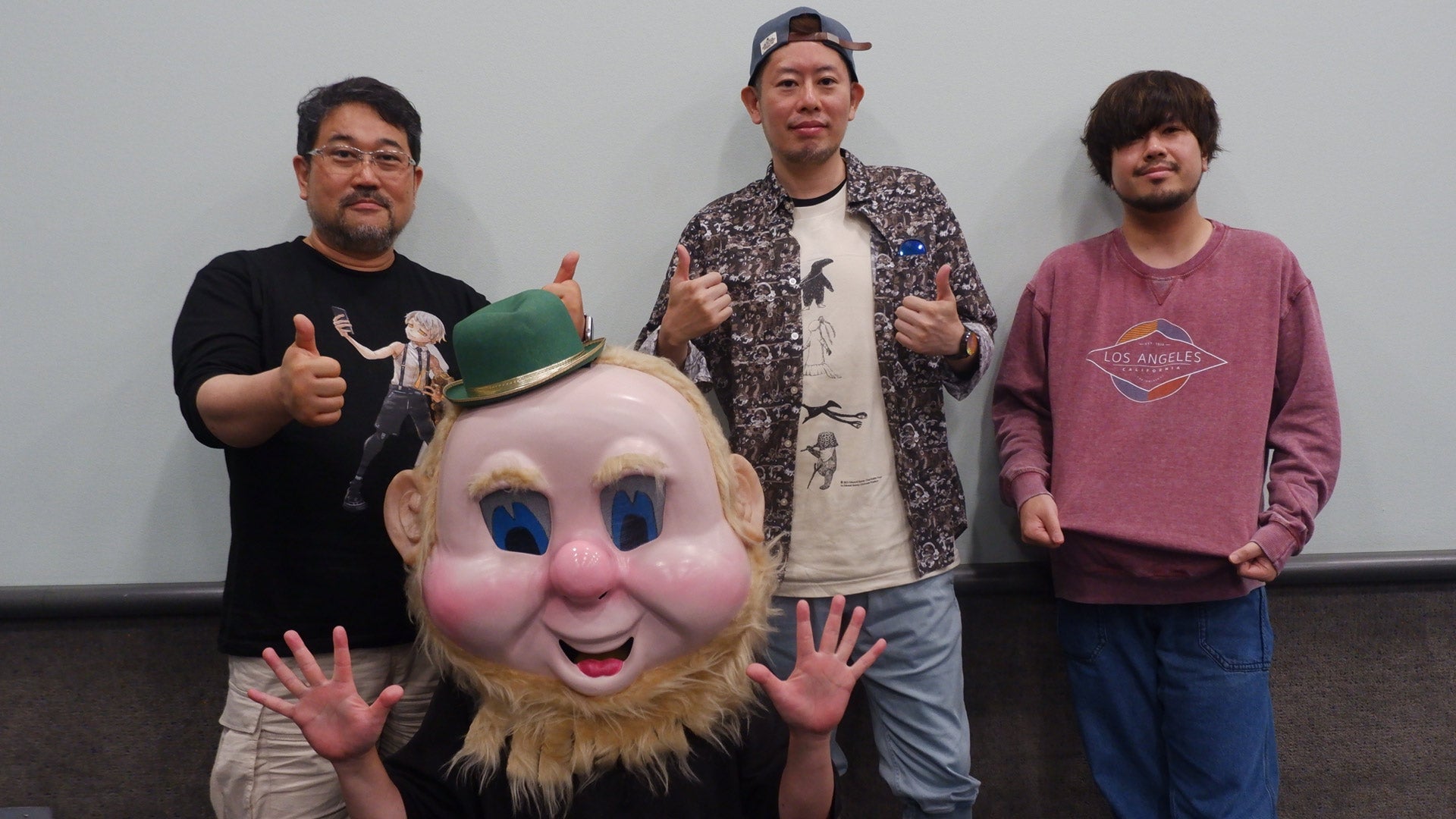 Hiroyuki Seshita (left), Yoko Taro, Atsushi Ohkubo, and Jin at Anime Expo 2023. 