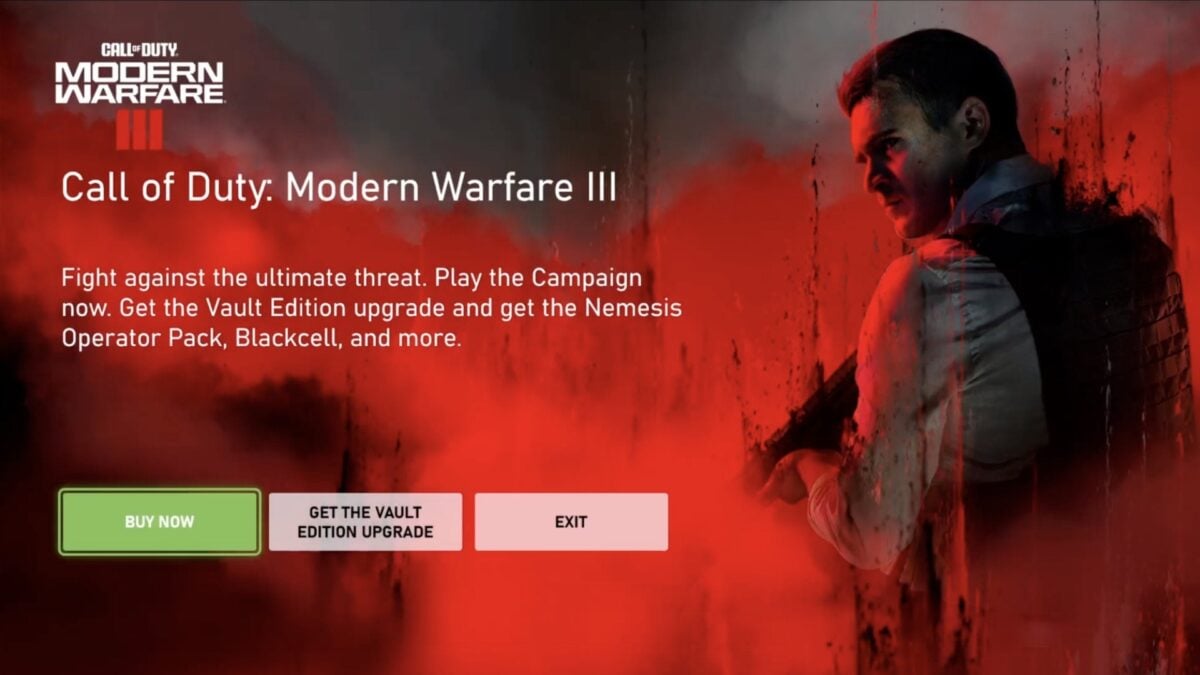 Xbox Startup Screen Is Now Full-Page Modern Warfare III Ad - Kotaku