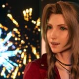 Aerith apperas in front of fireworks.