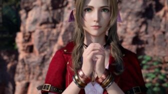 Aerith clasps her hands.