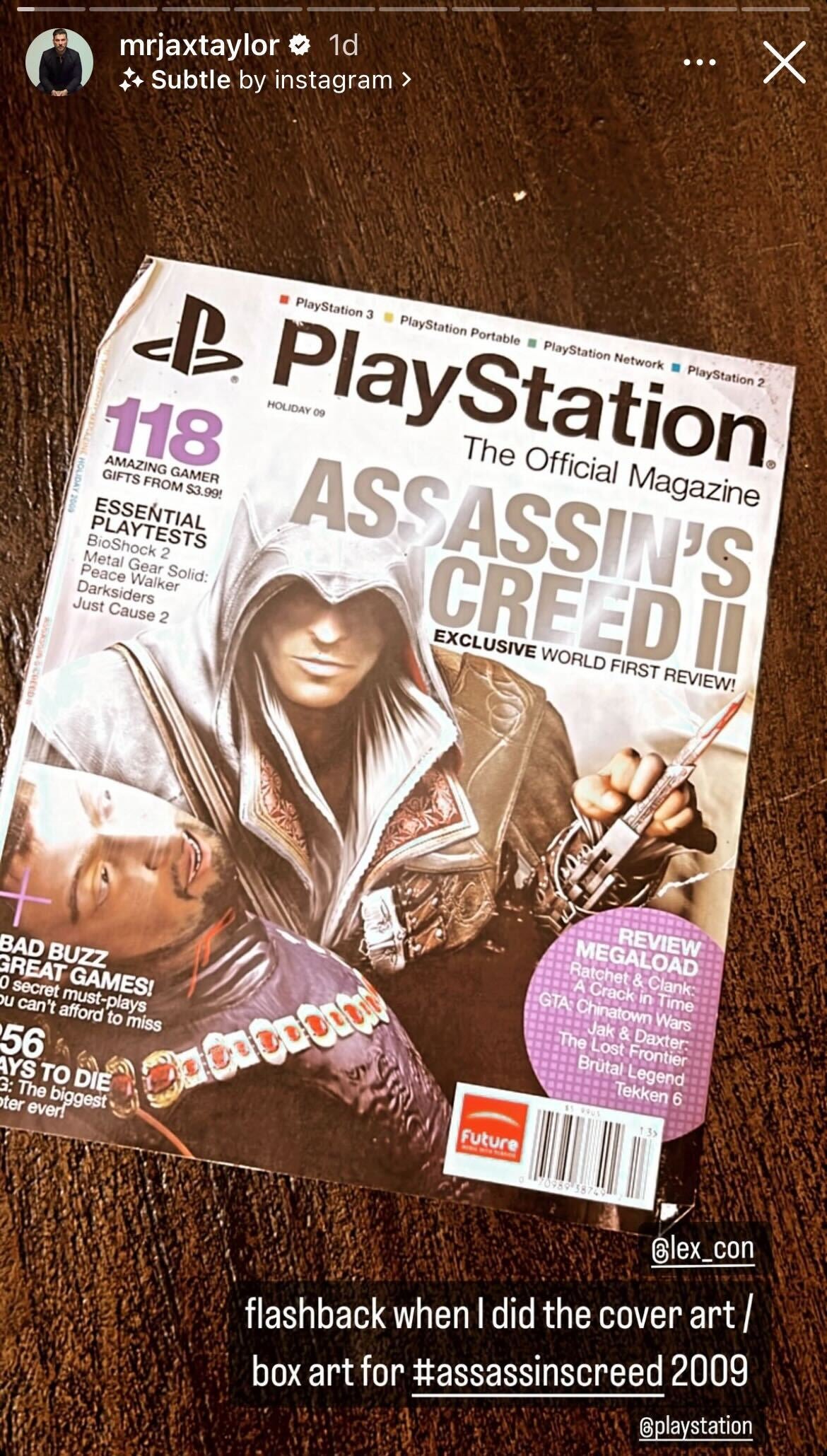 Screenshot: Jax Taylor Instagram / PlayStation: The Official Magazine