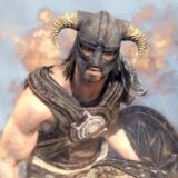 A dragonborn warrior prepares for a sequel.