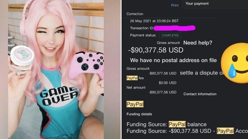 Screenshot: Belle Delphine / Kotaku
