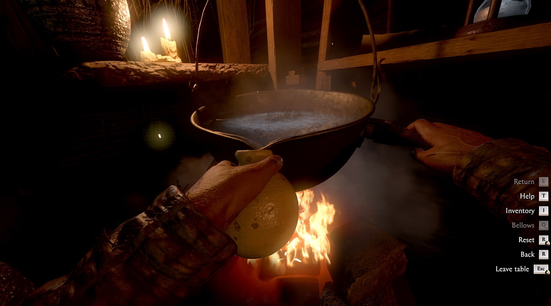 Doing some alchemy in Kingdom Come: Deliverance 2.